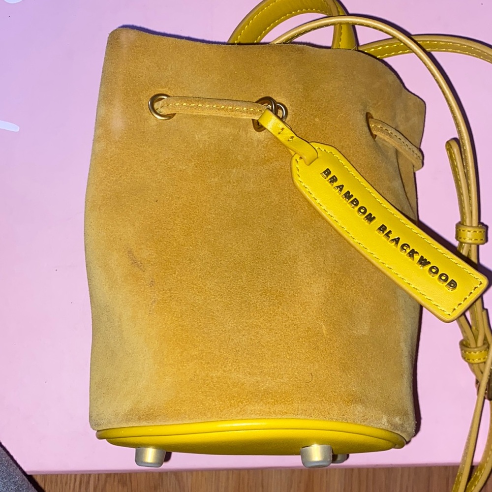 Brandon Blackwood yellow bucket bag